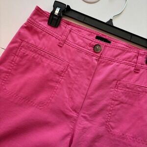 Talbots Women's Pink Cotton‎ Blend Cropped Wide Leg Pants Size 6 New With Tags